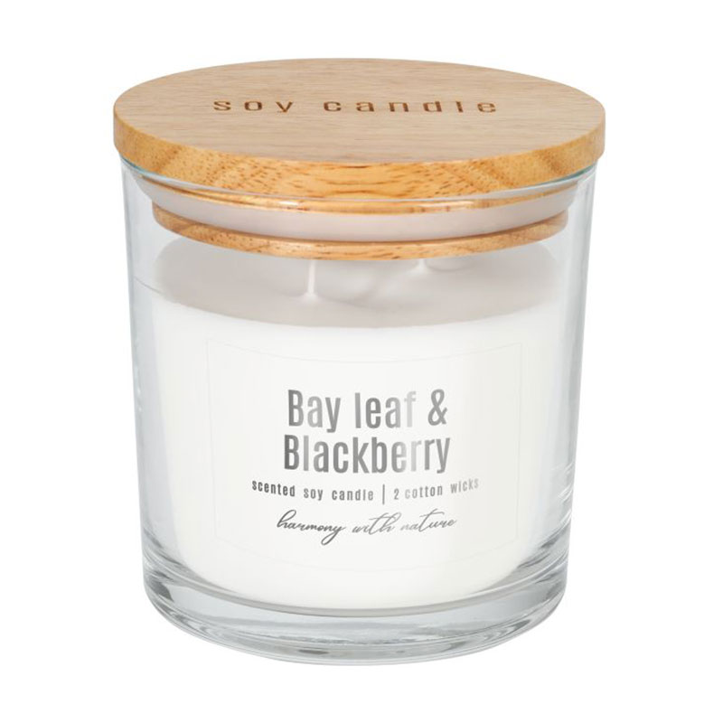 Ароматична свічка Bispol Scented Soy Candles Bay Leaf &amp; Blackberry, 300 г (sn173-325)